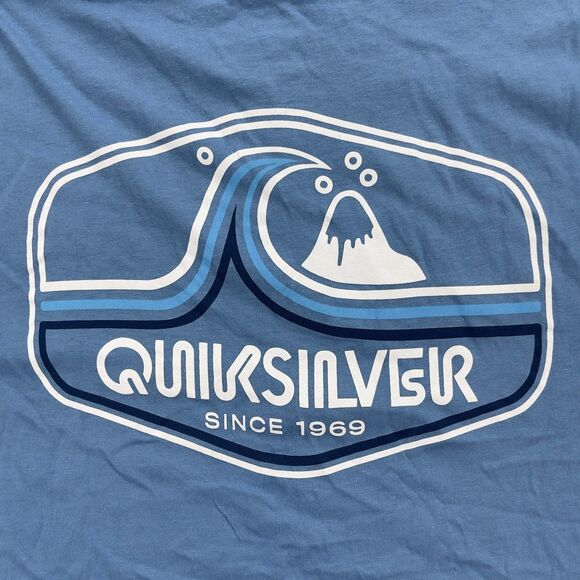 Quiksilver Highway Vagabond T Shirt Mens Medium Blue Cotton Graphic Since 1969 - Picture 3 of 11